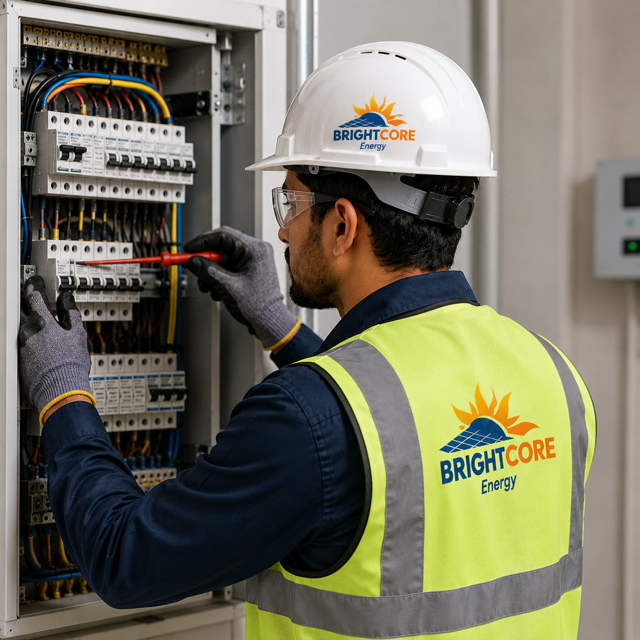 Professional solar panel installation
